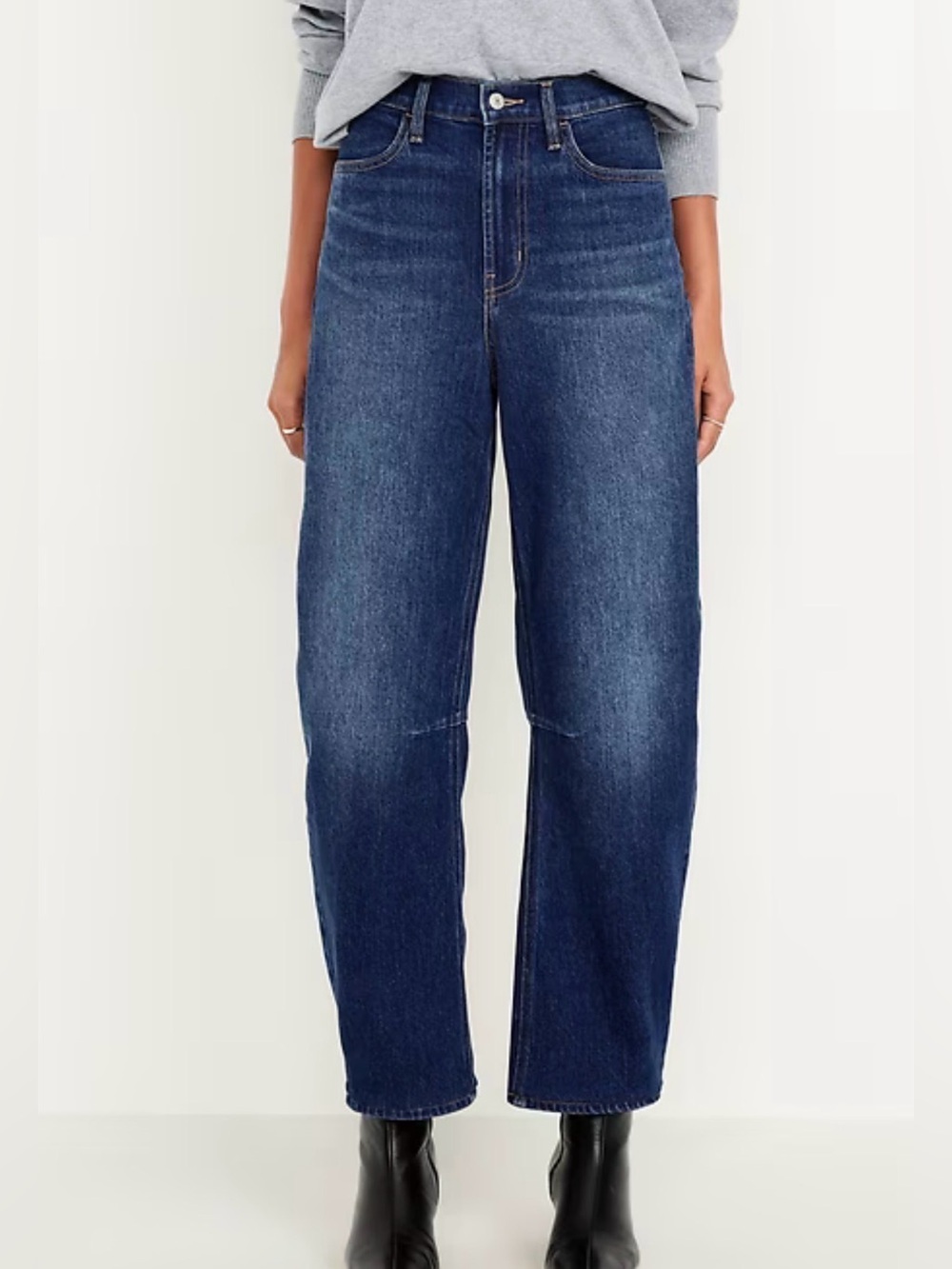 Old Navy High Rise WOW Barrel Leg Jeans Blue Size 2 Short NWT